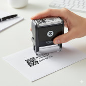 Einfacher benutzerdefinierter Design-QR-Code Büroa Permastempel