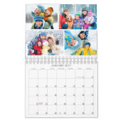 Einfacher benutzerdefinierter Fotocollage 4 pro Mo Kalender (Jan 2027)