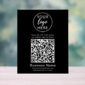 Einfacher benutzerdefinierter Geschäftslogo-QR-Cod Acrylschild (Neutral)