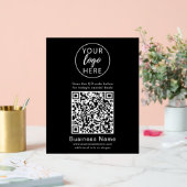 Einfacher benutzerdefinierter Geschäftslogo-QR-Cod Acrylschild (Hochzeit)