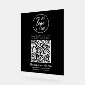 Einfacher benutzerdefinierter Geschäftslogo-QR-Cod Acrylschild (Winkel)