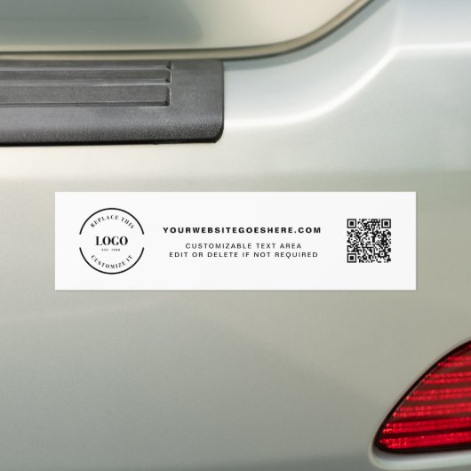 Einfacher benutzerdefinierter Geschäftslogo-QR-Cod Autoaufkleber (Auf Auto)