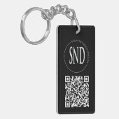 Einfacher benutzerdefinierter Logo-QR-Code Geschäf Schlüsselanhänger (Vorderseite links)