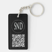 Einfacher benutzerdefinierter Logo-QR-Code Geschäf Schlüsselanhänger (Rückseite)