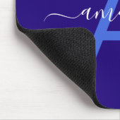 Einfacher benutzerdefinierter Name und monogrammie Mousepad (Ecke)