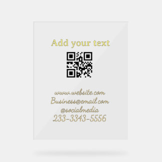 einfacher benutzerdefinierter QR-Code, fügen Sie I Acrylschild