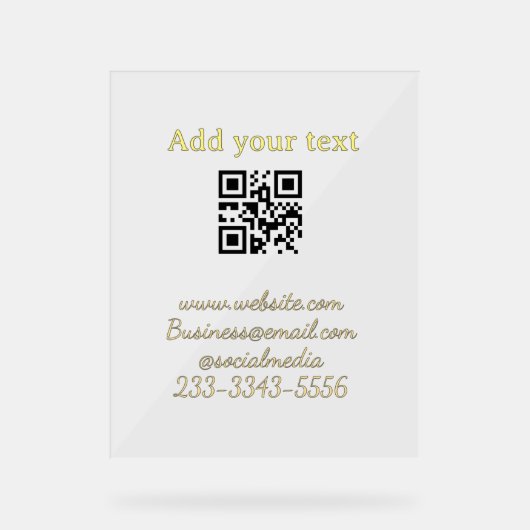 einfacher benutzerdefinierter QR-Code, fügen Sie I Acrylschild (Vorderseite)