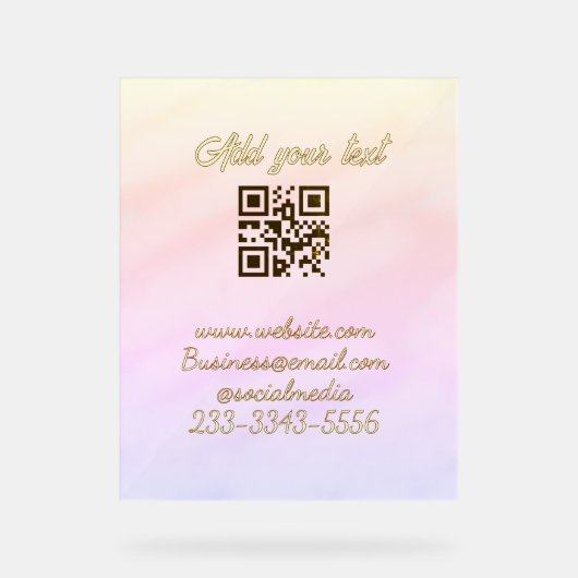 einfacher benutzerdefinierter QR-Code, fügen Sie I Acrylschild (Vorderseite)