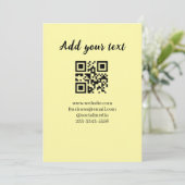 einfacher benutzerdefinierter QR-Code, fügen Sie I Einladung (Stehend Vorderseite)
