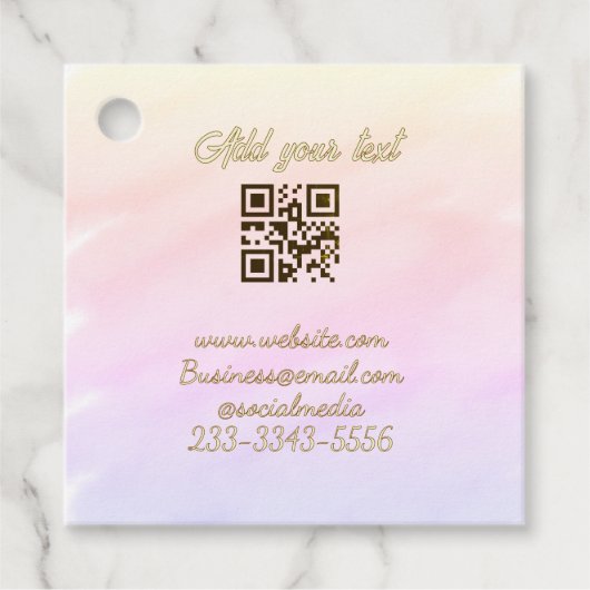 einfacher benutzerdefinierter QR-Code, fügen Sie I Geschenkanhänger (Vorderseite)