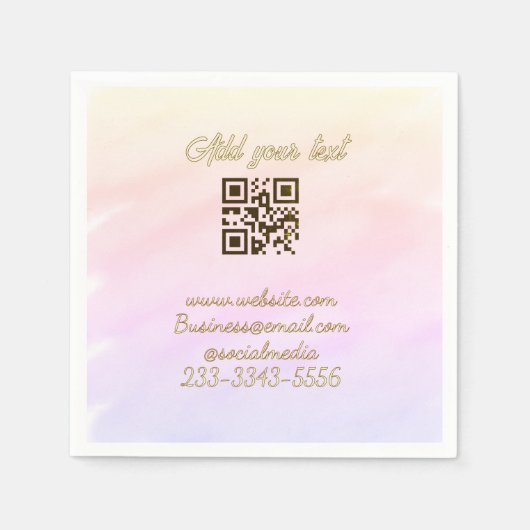 einfacher benutzerdefinierter QR-Code, fügen Sie I Serviette (Vorderseite)