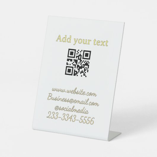 einfacher benutzerdefinierter QR-Code, fügen Sie I Sockelschild (Vorderseite)