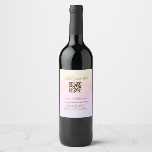 einfacher benutzerdefinierter QR-Code, fügen Sie I Weinetikett (Vorderseite)
