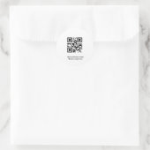 Einfacher benutzerdefinierter QR-Code mit Ihrem Na Runder Aufkleber (Tasche)