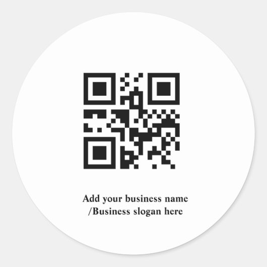 Einfacher benutzerdefinierter QR-Code mit Ihrem Na Runder Aufkleber (Vorderseite)