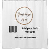 einfacher benutzerdefinierter Strichcode hinzufüge Duschvorhang (Vorderseite)