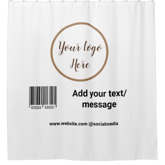 einfacher benutzerdefinierter Strichcode hinzufüge Duschvorhang (Vorderseite)