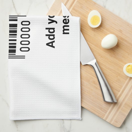 einfacher benutzerdefinierter Strichcode hinzufüge Geschirrtuch (Viertel Falte)