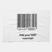 einfacher benutzerdefinierter Strichcode hinzufüge Geschirrtuch (Horizontal)