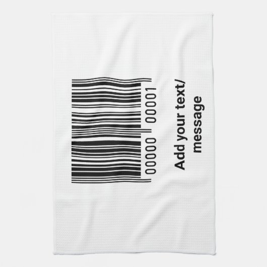 einfacher benutzerdefinierter Strichcode hinzufüge Geschirrtuch (Vertikal)