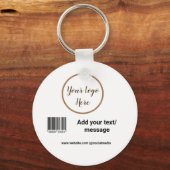 einfacher benutzerdefinierter Strichcode hinzufüge Schlüsselanhänger (Vorderseite)