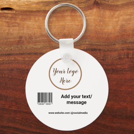 einfacher benutzerdefinierter Strichcode hinzufüge Schlüsselanhänger (Vorderseite)