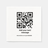 einfacher benutzerdefinierter Strichcode hinzufüge Serviette (Vorderseite)