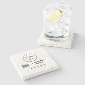 einfacher benutzerdefinierter Strichcode hinzufüge Steinuntersetzer (Seitenansicht)