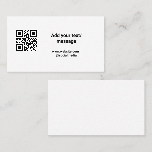 einfacher benutzerdefinierter Strichcode hinzufüge Visitenkarte (Vorne/Hinten)