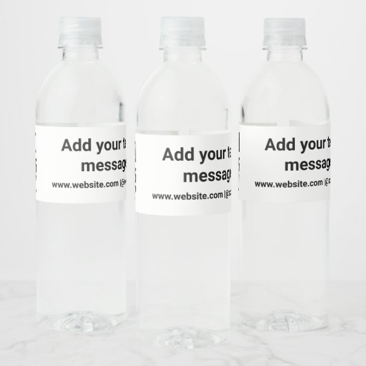 einfacher benutzerdefinierter Strichcode hinzufüge Wasserflaschenetikett (Flaschen)