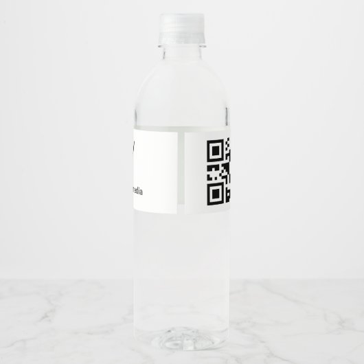 einfacher benutzerdefinierter Strichcode hinzufüge Wasserflaschenetikett (Rückseite)