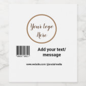 einfacher benutzerdefinierter Strichcode hinzufüge Weinetikett (Einzelnes Label)