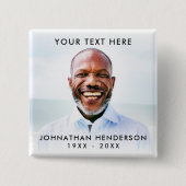 Einfacher benutzerdefinierter Text Funeral-/Gedenk Button (Vorderseite)