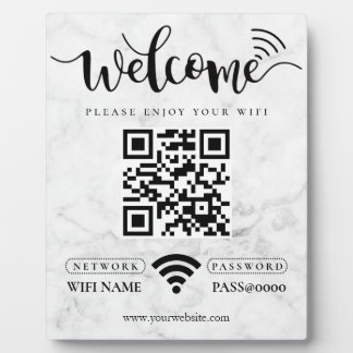Einfacher benutzerdefinierter Wifi-Netzwerk-QR-Cod Fotoplatte