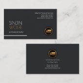 Einfacher beruflicher grauer Eleganz-Transport Visitenkarte (Vorne/Hinten)