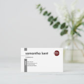 Einfacher beruflicher vorzüglicher Weiß CEO Visitenkarte (Stehend Vorderseite)