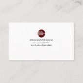 Einfacher beruflicher vorzüglicher Weiß CEO Visitenkarte (Rückseite)