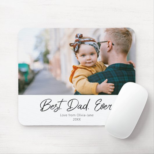 Einfacher bester Vater je ein Foto Mousepad (Mit Mouse)