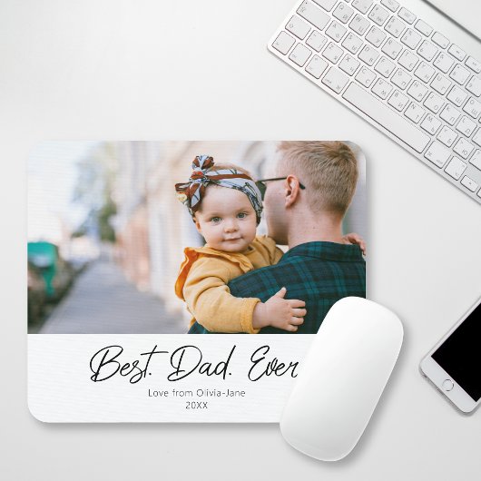 Einfacher bester Vater je ein Foto Mousepad