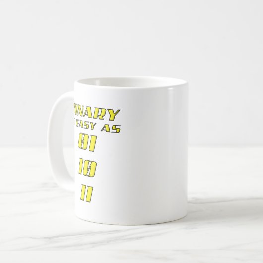 Einfacher Binärer Lustiger Becher Kaffeetasse (Vorderseite Links)