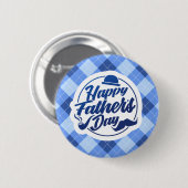 Einfacher blauer glücklicher Button-Knopf des Button (Vorne & Hinten)