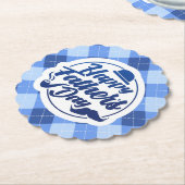 Einfacher blauer glücklicher Untersetzer des (angewinkelt)