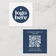 Einfacher blauer QR-Code Business-Logo