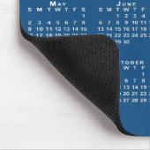 Einfacher blauer und weißer Kalender 2027 Mousepad (Ecke)
