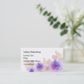 Einfacher Blumenbabysitter Visitenkarte (Stehend Vorderseite)