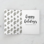 Einfacher BlumenKranz Feiertagskarte (Innenseite)