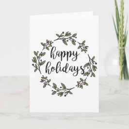 Einfacher BlumenKranz Feiertagskarte