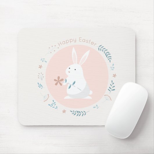 Einfacher BlumenOSTERHASE | Mousepad (Mit Mouse)