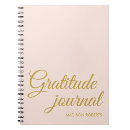 Einfacher Blush Pink Dankbarkeit Journal Notizblock