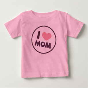 Einfacher Bodysuit der i-Liebe-Mama-Mutter des Baby T-shirt